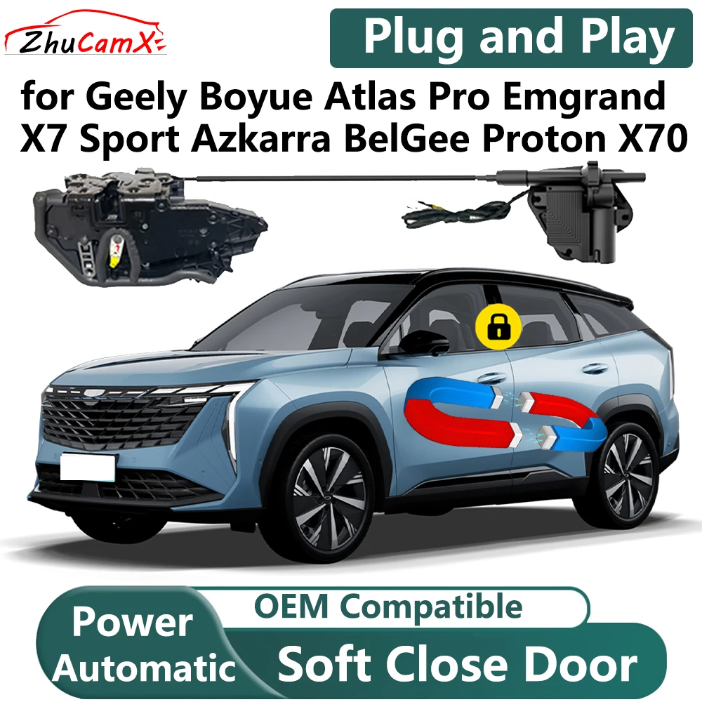 for Geely Boyue Atlas Pro Emgrand X7 Sport Azkarra BelGee Proton Car Electric Soft Close System Power Closing Door Latch Lock