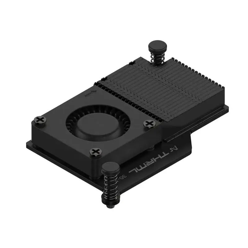 A75Q-1 PCS Active Cooler Fins Radiator Aluminum Alloy For Raspberry Pi 5 Argon THRML Active Cooling PWM Fan Passive Cooling - Bl
