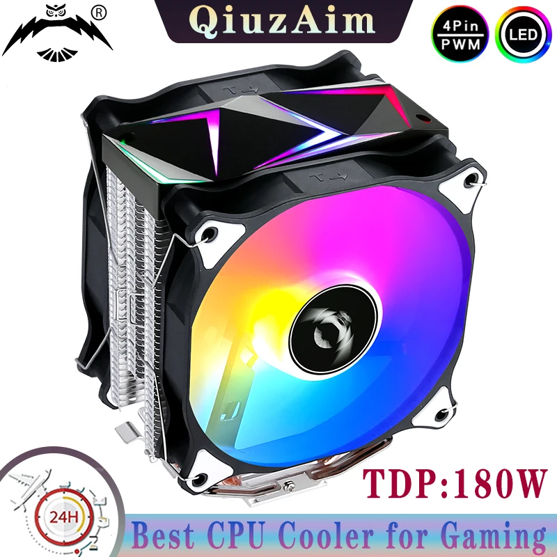 

PC Efficient 4/6 Heat pipe CPU Cooler Fan 120mm 4pin/PWM Compatible with Intel LGA 1700/1200/2011/115x and AMD AM4/AM5 Platforms