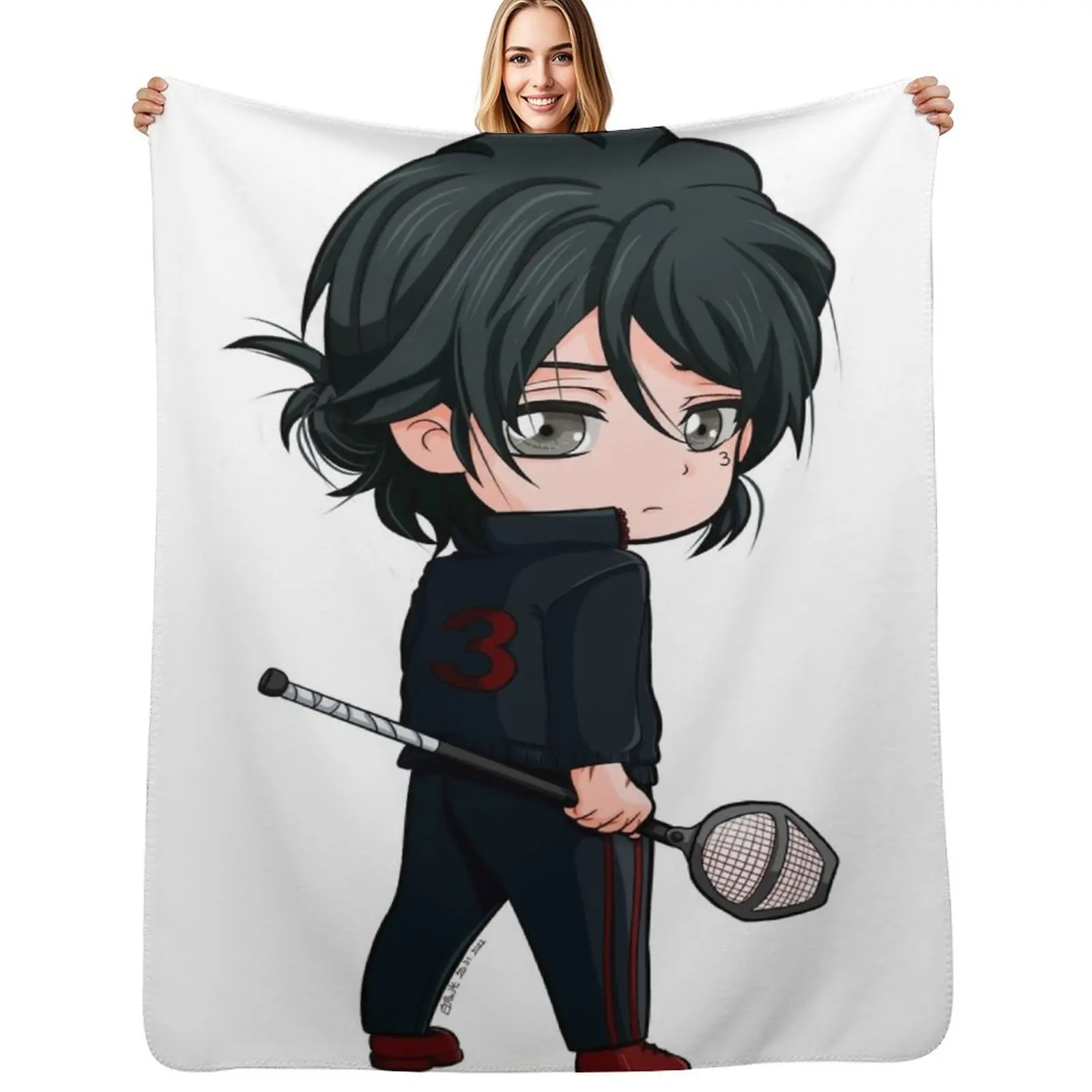 

chibi Jean Moreau Throw Blanket Beach Softest Bed Thermals For Travel Blankets