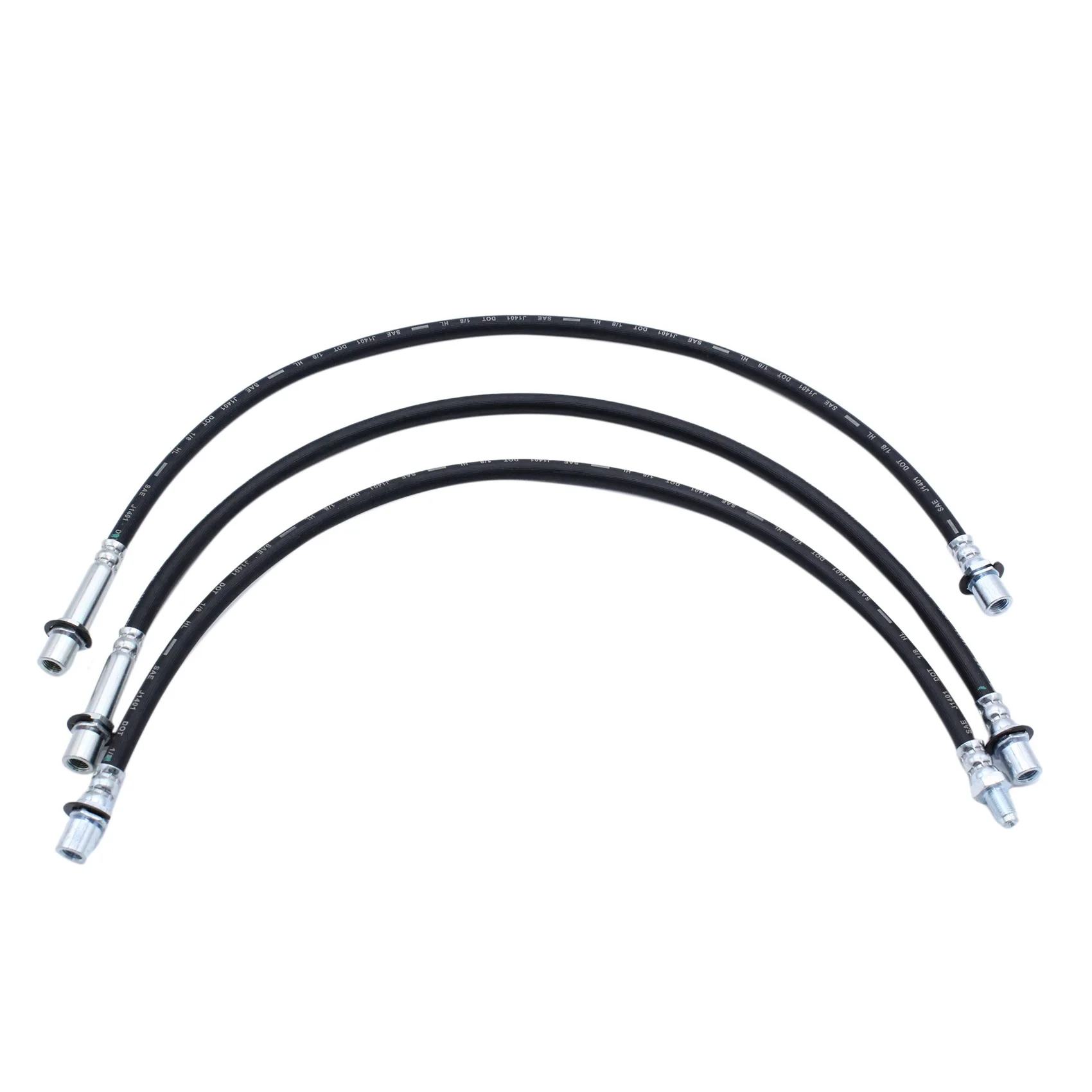 3Pcs Front Rear Extended Brake Line Hose Kit for Toyota Hilux LN106 LN46 LN60 LN65 RN105 YN65 YN67