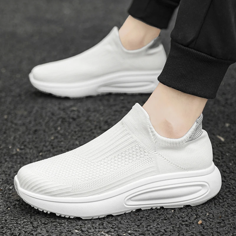 Slip On Loafers Lightweight Mesh Running Shoes For Men Casual Sport Men Shoes Breathable Summer Sneakers Walking Free Shipping