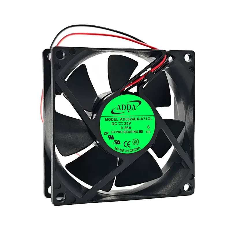Original ADDA Fan AD0824UX-A71GL for Taiwan Elevator Cooling 80x25mm DC24V 0.26A