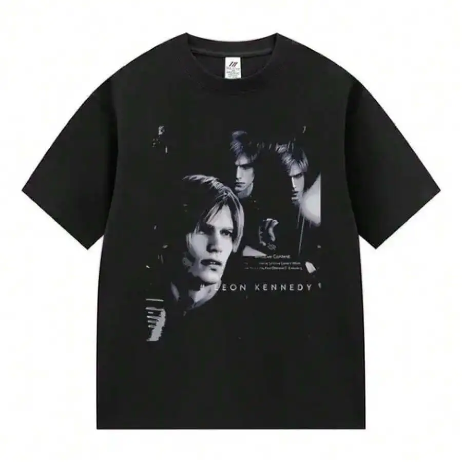 Men's Fashion Print Casual T-Shirt Camisetas Con Estampado Limited Leon S Kennedy Resident Evil