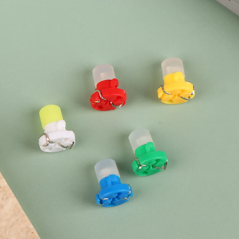 Luz indicadora de tablero T3 de 10 piezas, Bombilla de Panel COB 1SMD, cuña LED, lámpara de tablero de instrumentos, accesorios interiores de coche