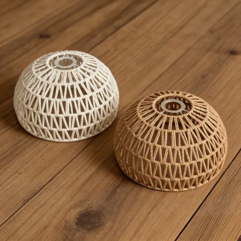 1pc Rattan Lamp Shade Replacement E27-Pendant Sconce Shade Woven Lampshade for Floor Lamps Pendant Light Chandelier Wall Sconces