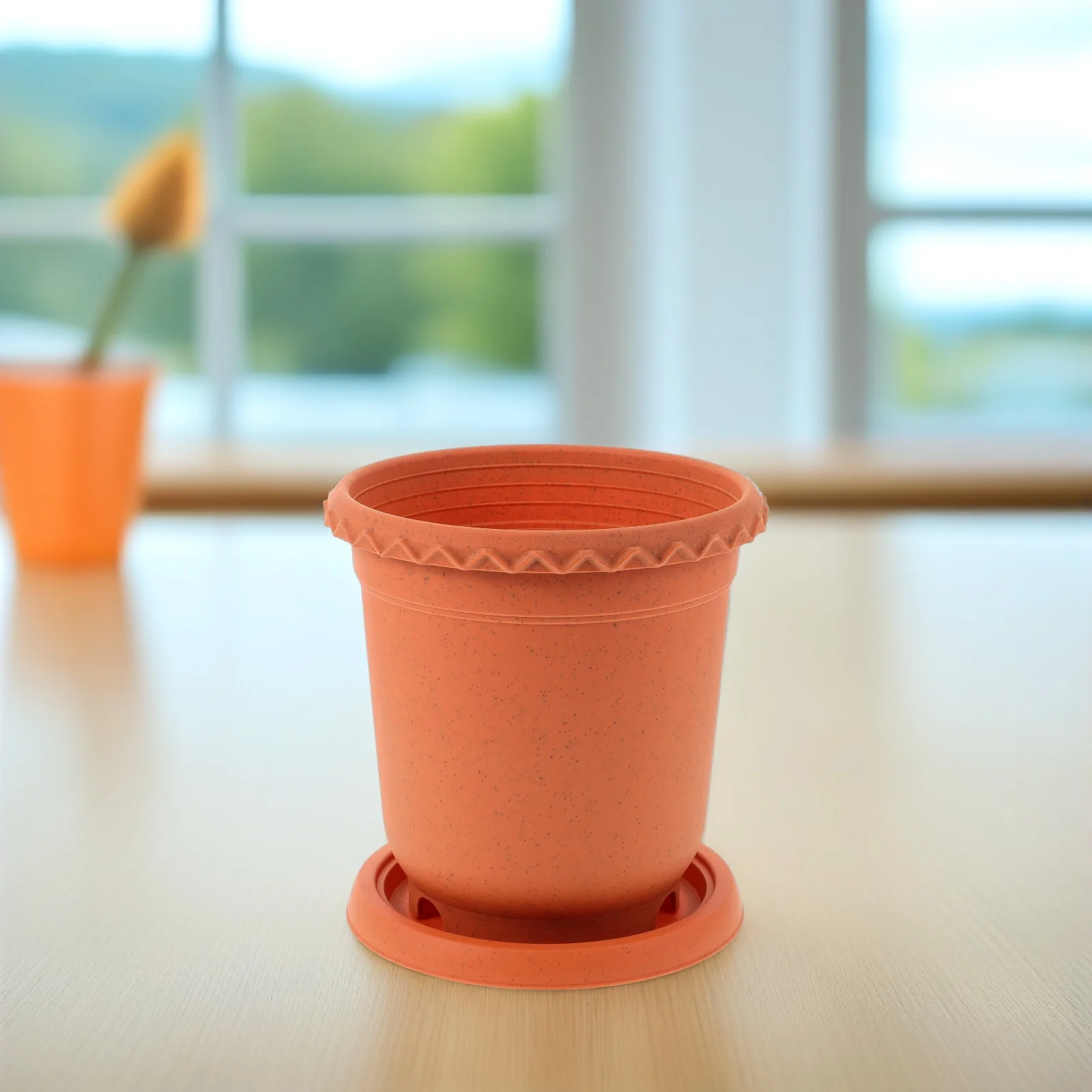 

1 set 1 Set Plastic Flower Pot 1 Gallon Thickening For Garden Balcony Indoor Outdoor Use Planting Pot Home Garden Flowerpot