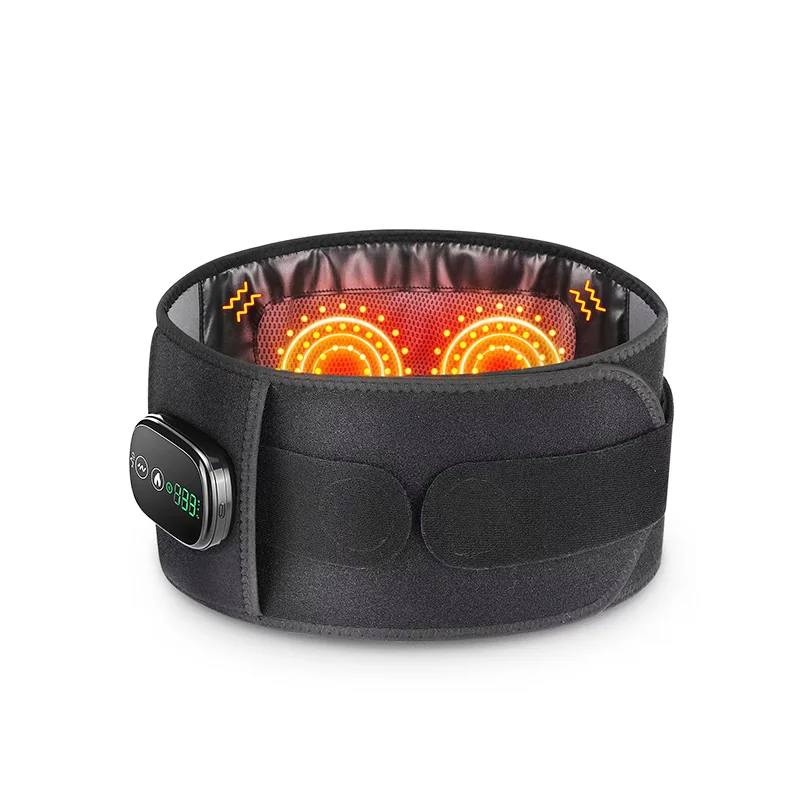 Electric Waist Belt Vibration Massager Lumbar Protector Back Brace Heated Massage Waist Muscle Relax Relive Pressure