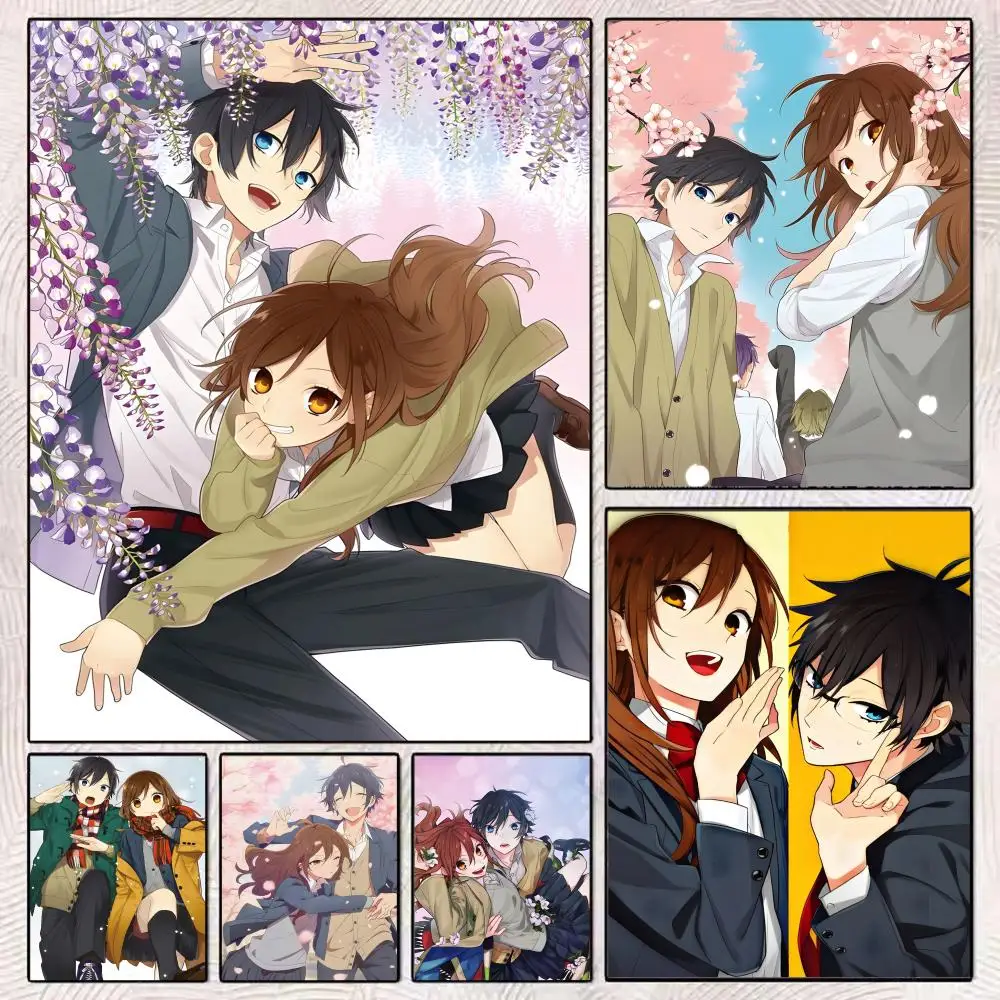 Poster Sticker Self Adhesive for Office Home Theater Wall Art Corridor Decor Fancy Gifts Hori San To Miyamura Kunhorimiya