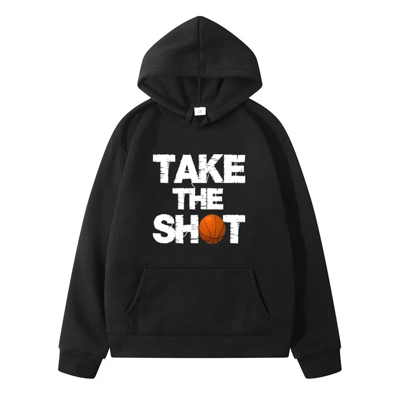 

Толстовка Take The Shot 2024, модный Свободный Повседневный Топ с принтом для мужчин и женщин, хлопковый Повседневный Спортивный свитшот, топы с капюшоном