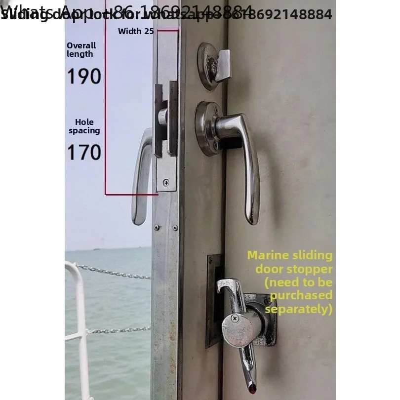 C3 OHS-2910 Stainless Steel Hook Lock, Marine Carrier Cab Sliding Door Lock