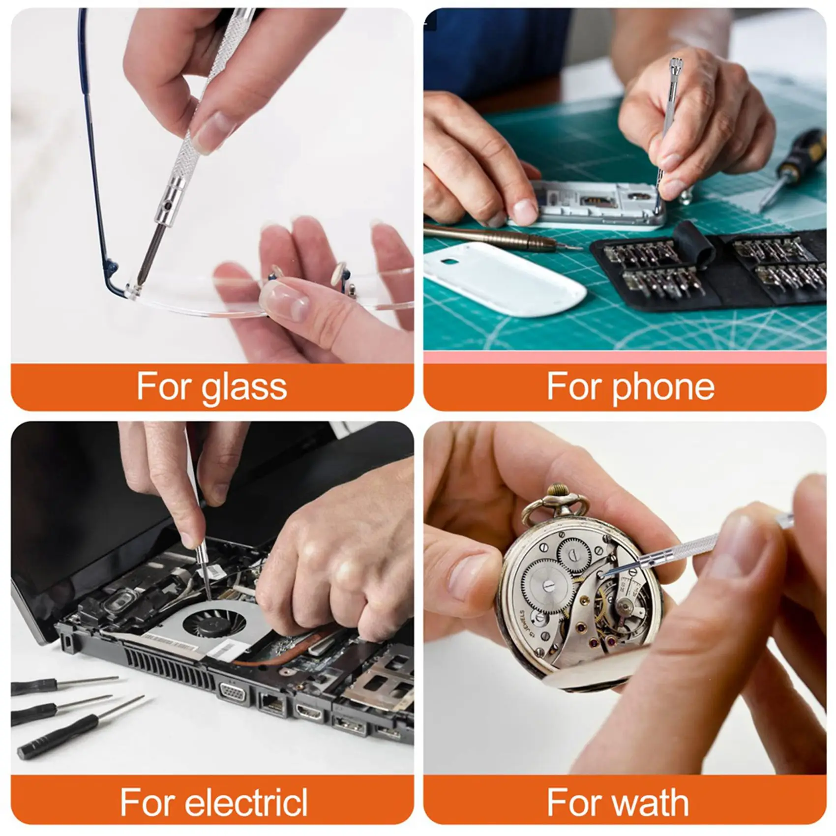 

Набор отверток для часов A25I-26 - Набор ювелирных отверток - С 26 дополнительными насадками для отверток, инструменты для часовщиков