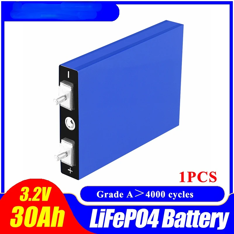 

3.2V 30Ah Lifepo4 Battery 4S 12.8V Battery pack Lithium Iron Phosphate Battery Pack, Solar Motorcycle Electric Vehicle