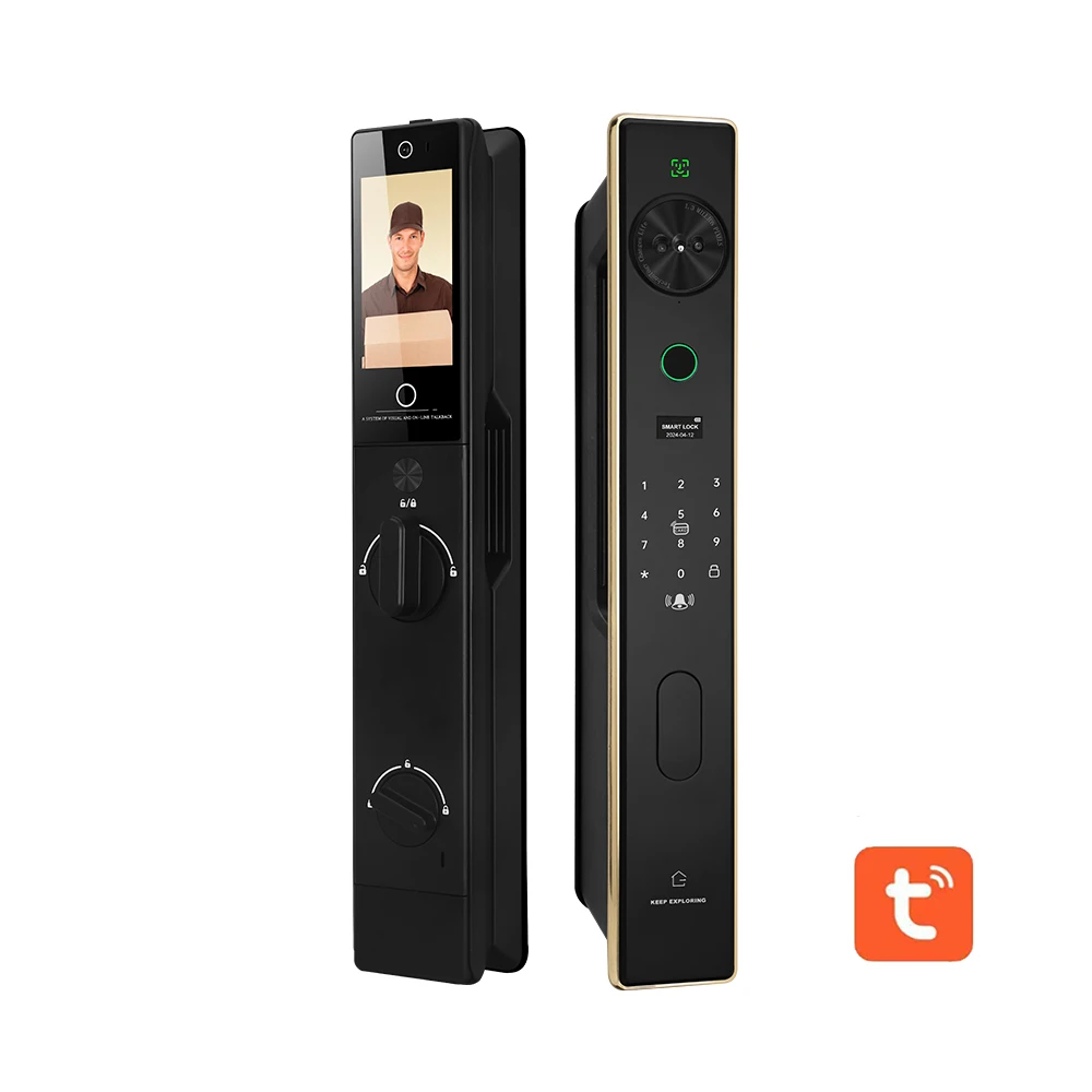 Remote Control Palm Face ID Camera Intelligent Lock Wifi APP 3D Face Recognition Lock Fingerprint Semi Automatic Smart Lock