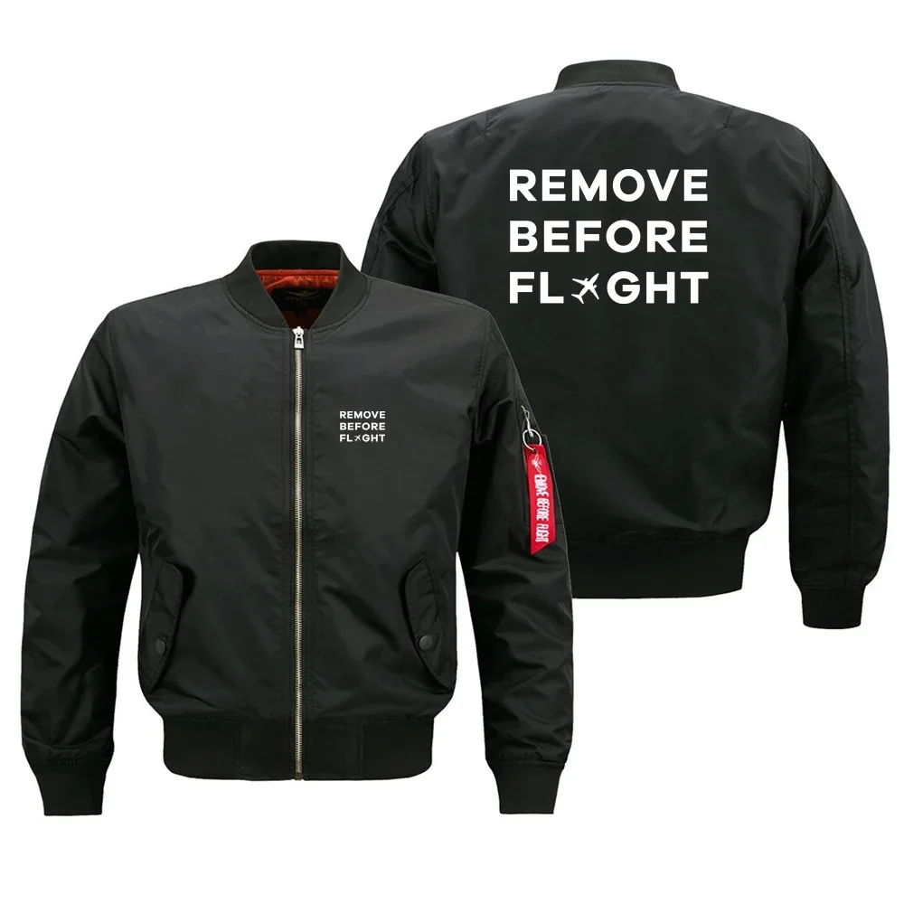 Remove Before Flight Aviation Pilots Ma1 Bomber Jacket Coats for Men Outdoor Military Man Baseball Jacket
