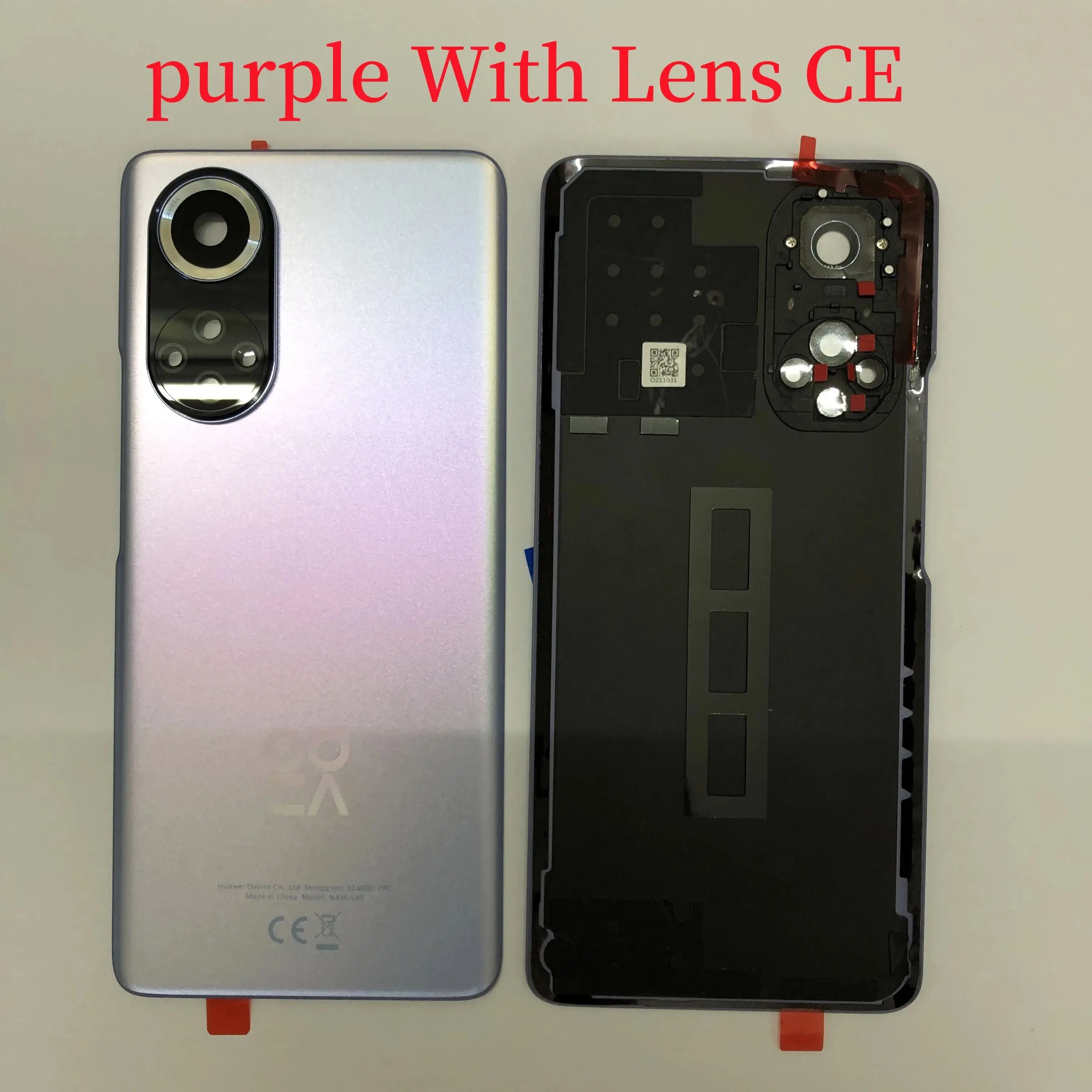 Original Back Glass For Huawei Nova 9 NAM-AL00 LX9 Back Battery Cover Rear Door Housing Case with Camera Lens Frame