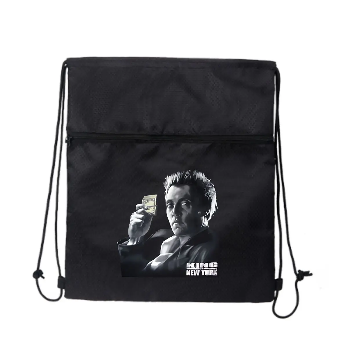 

Девушка Drink Hides Cool Secret Черная минималистичная уличная сумка на молнии на шнурке