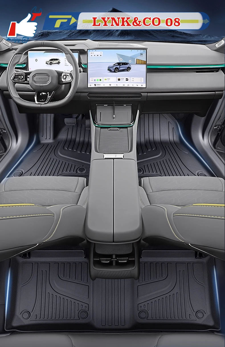 

Left-hand Drive Car Floor Mat For LYNK&CO 08 2025 EM-P Full-Surrounded Foot Mat Mat Floor Liner Floor Carpet Water-proof Mat