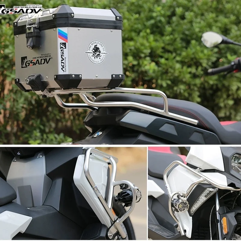 

For BMW C400X C400GT aluminum alloy tailbox, rear tailframe