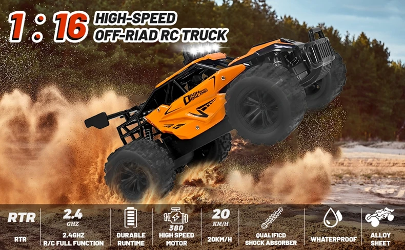 Oike 1:16 RC-Auto Ferngesteuertes Auto Funk-Buggy Truck Drift-Rennwagen Kletter-Offroad-Fahrzeug Outdoor-Spielzeug für Jungen und Kinder – Detail 1