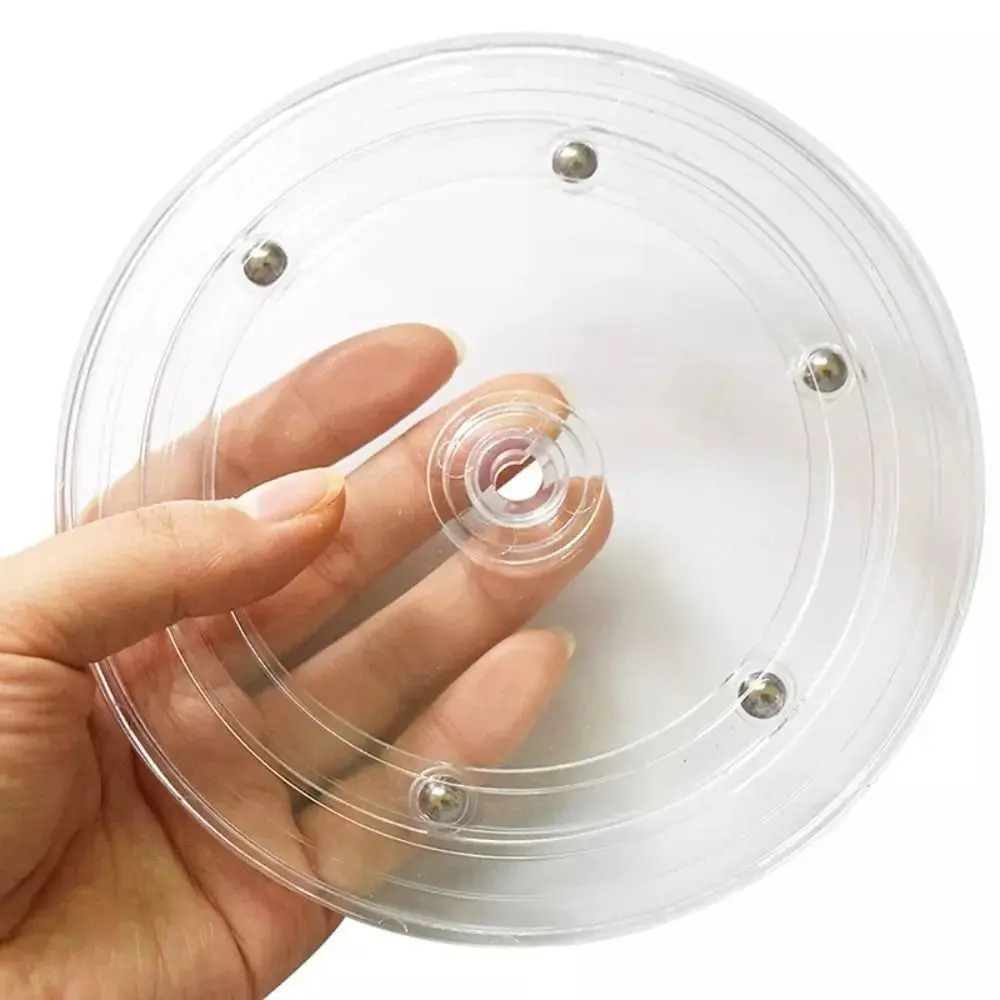 New Creative Acrylic Turntable 360° Rotating Round Base Display Stand Transparent Furniture Hardware Jewelry Decor Swivel Plates