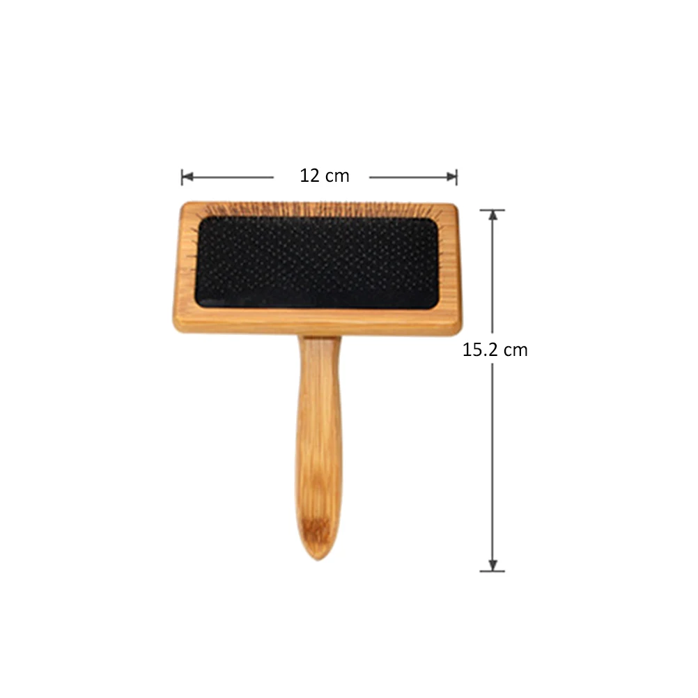 

Needle Comb Bamboo Wood Pet Grooming Tool Dog Brush Cleaning Hairbrush for Tangles Knots Dander Dirt Premium Material