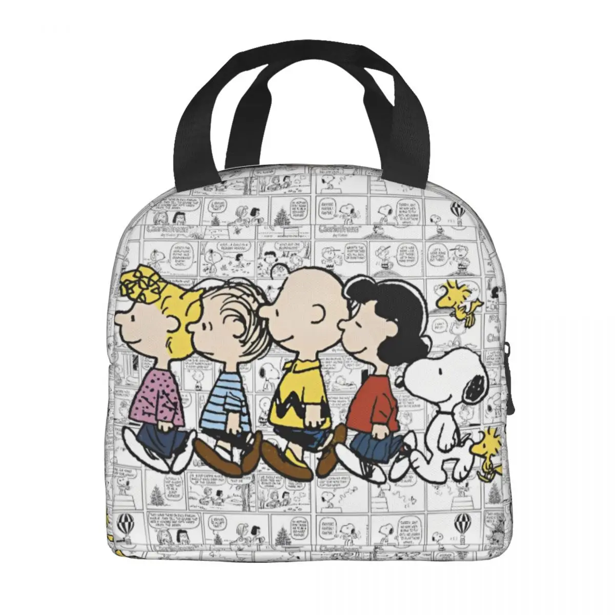 Snoopy Graffiti Lunch Bag Office Lunch Box For Adult Aesthetic Print Thermal Lunch Bags Waterproof Cooler Bag