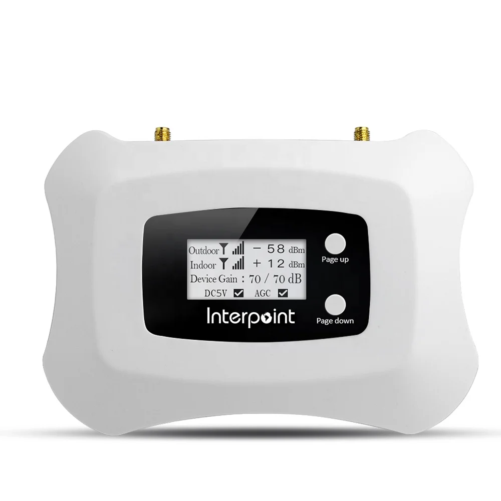 Antenna Telephone Signal Repeater Enhancer, LCD Large Coverage DCS 1800MHz 2g + 4g 2/4g Signal Enhancer 100-300 square meters