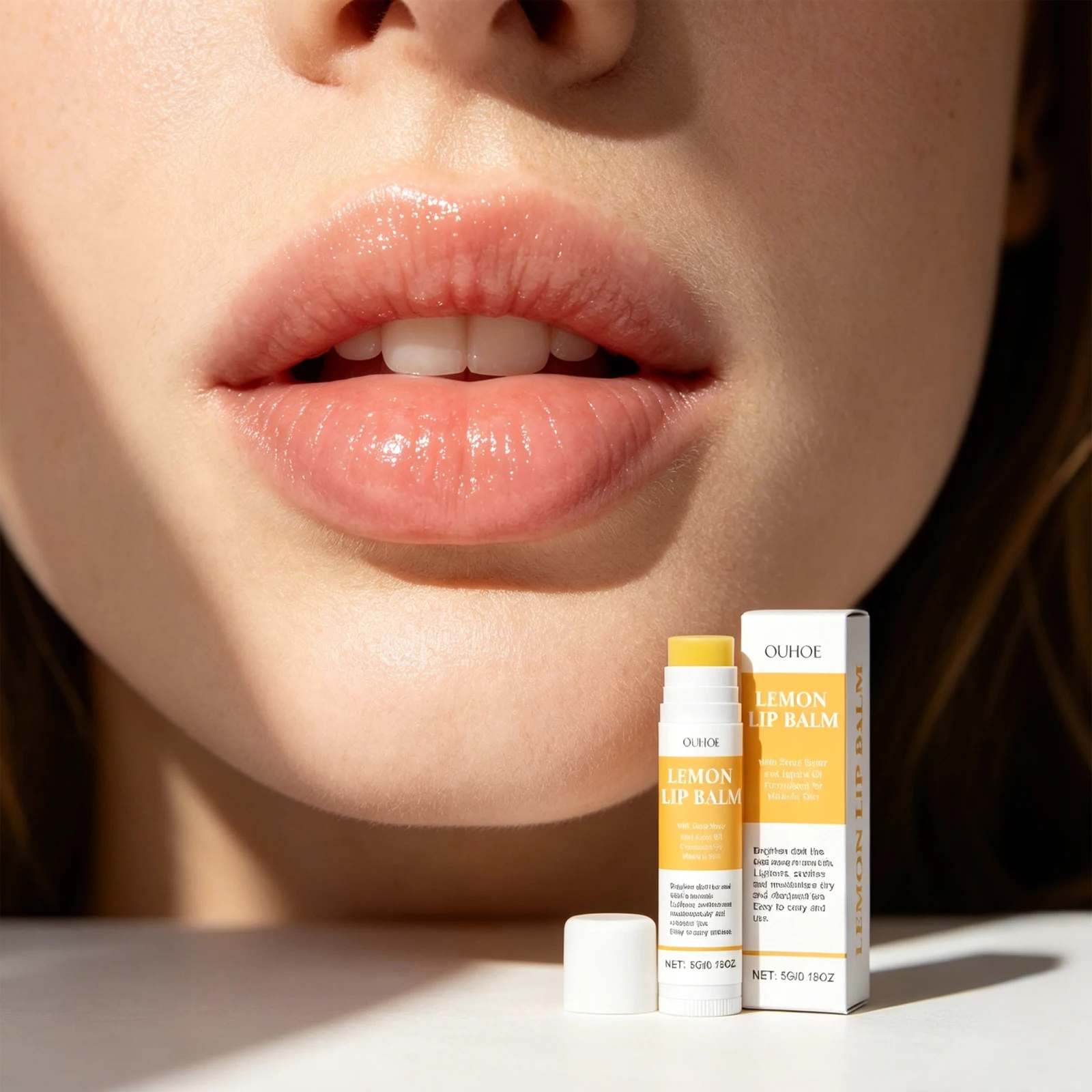 OUHOE 5g Lemon Ginger Lip Balm Moisturizing Hydrating Nourishing Lip Care For Soft Smooth Lips Daily Use
