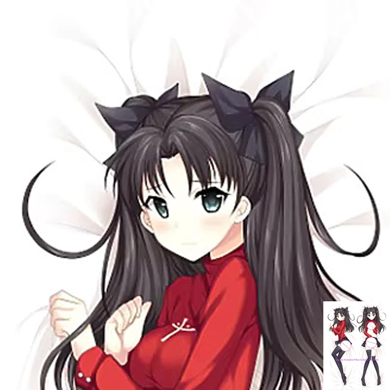 

Anime Pillow Cover Dakimakura Rin Tohsaka Double-Sided Print Life-Size Body Pillows Cover Adult Case Bedding Gifts