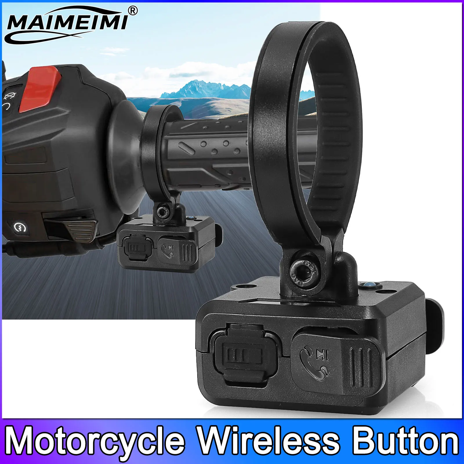 QC Motorcycle Handlebar Steering Wheel Music Player Wireless Remote Control Media Button Multimedia for Android IOSe customized
