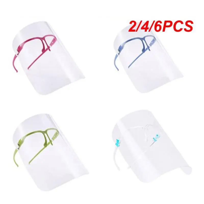 2/4/6PCS Anti Droplet Splash Dust Full Face Covering Mask Visor Shield Transparent Mascarillas Masque Kitchen Anti-oil Shield