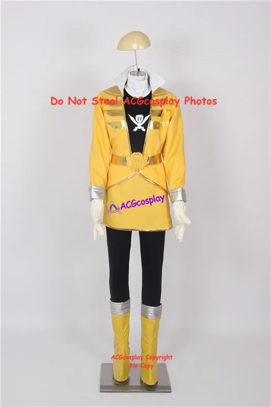 Kaizoku Sentai Gokaiger Luka Millfy Gokai Yellow Cosplay Costume acgcosplay include boots covers