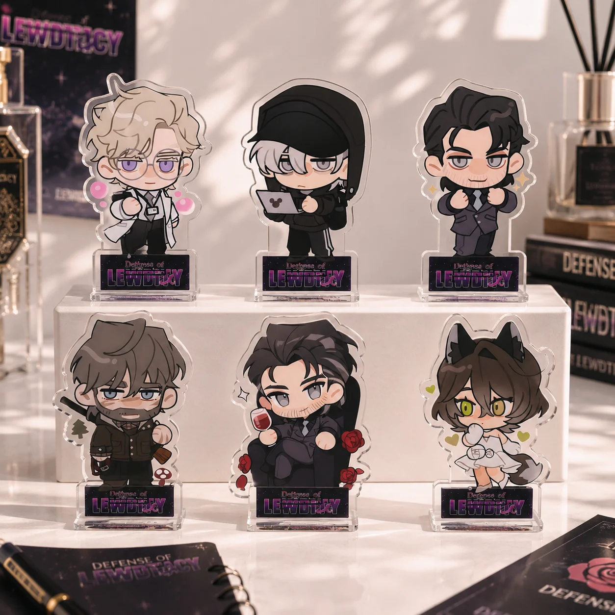 Game Degrees of Lewdity 10cm Acrylic Stand Tabletop Decorations Accessories Decor Gifts Exquisite Products Jewelry Keychains
