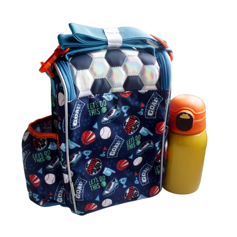 French vest original hot-selling children's lunch bag Boys football lunch thermal box fruit box tote bag