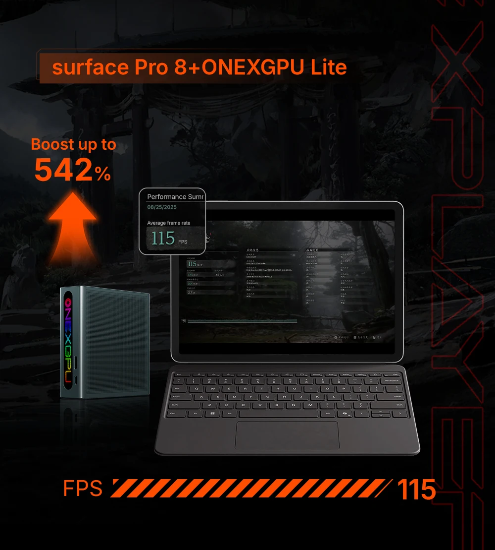 OneXPlayer ONEXGPU Lite AMD Radeon RX 7600M XT بطاقة رسومات الجيب المحمولة EGPU قاعدة خارجية 8G USB4 V2.0 Oculink 120W 493.5g #5