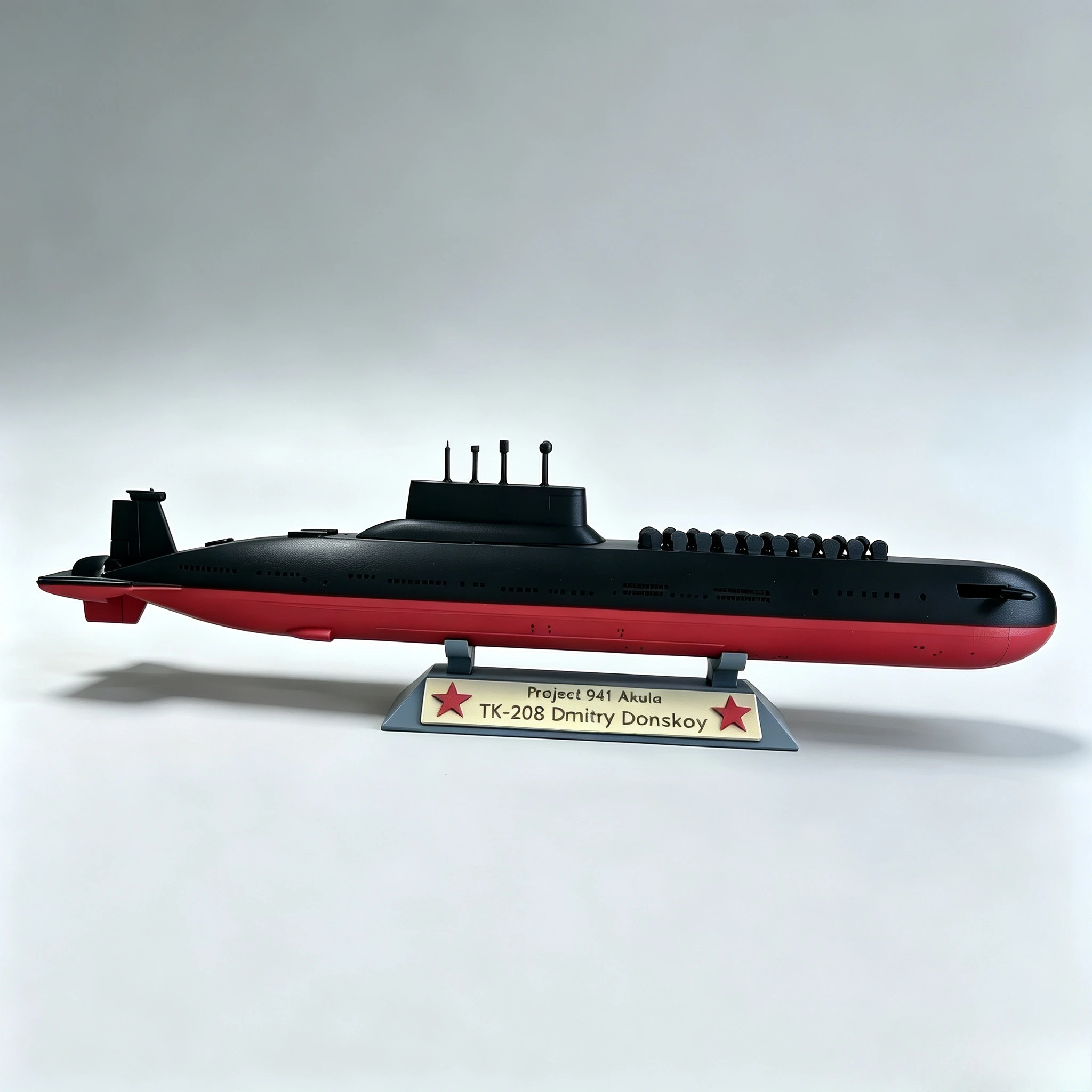 Cold War Giant 3D-Printed Typhoon-Class Submarine Model, Desk Display & Collector's Item for Enthusiasts