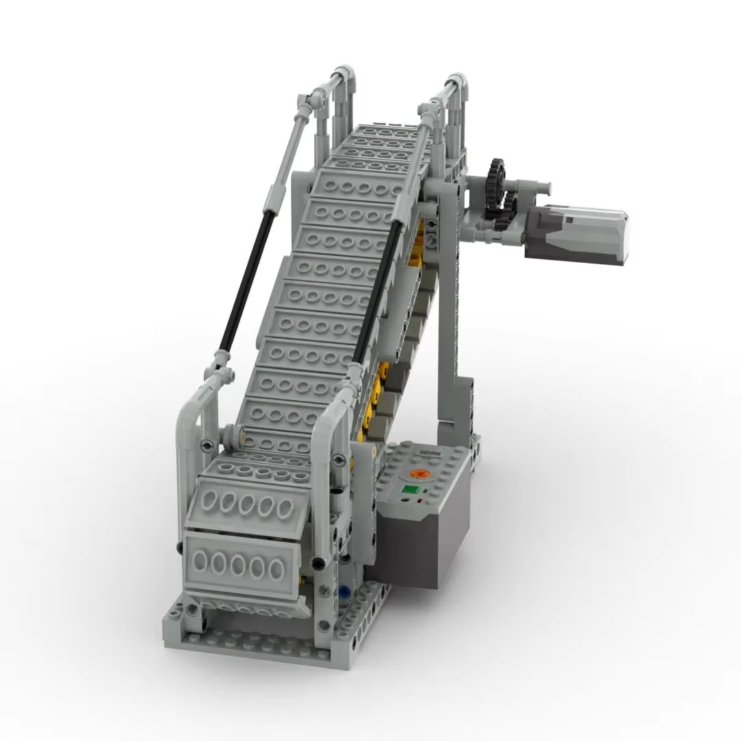 MOC building block escalator model, electric mobile staircase kit, STEM toy children's birthday gift