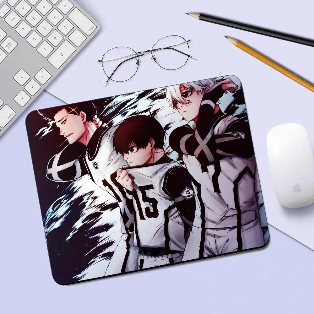 Tapis de souris avec serrure bleue, dessin animé japonais, petit tapis de souris pour PC Gamer, décoration de bureau, pour bureau