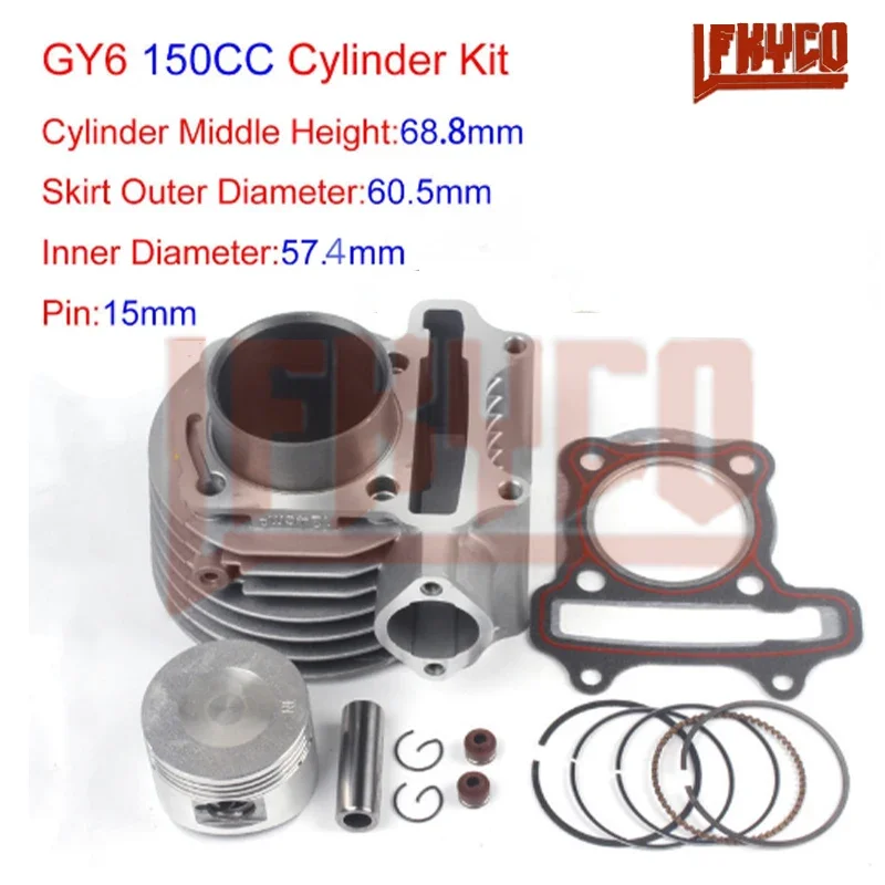 For GY6 125CC 150CC 155CC 170CC 175CC 180CC Cylinder Kit Gasket Piston Tool 52.4mm-63mm Motorcycle Scooter ATV UTV Engine Parts