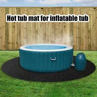 Hot Tub Mat For Inflatable Tub 145 Inches Extra Large Spa Pool Flooring Mat Waterproof Slip-Proof Backing Ground Mat For Protect