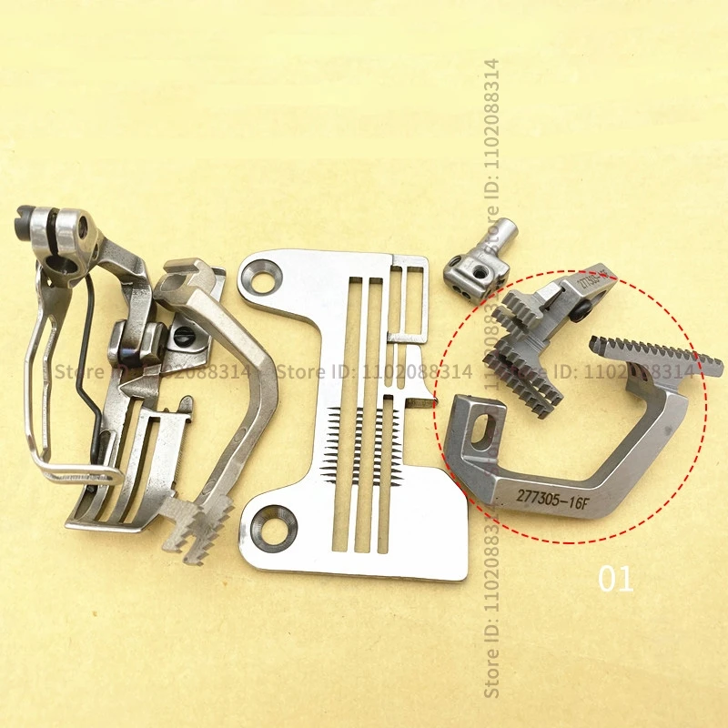 PEGASUS EXT JACK 798 Overlock Guage Set 4 Threads Needle Plate Presser Foot Feed Dog Needle Clamp Industrial Sewing Machine