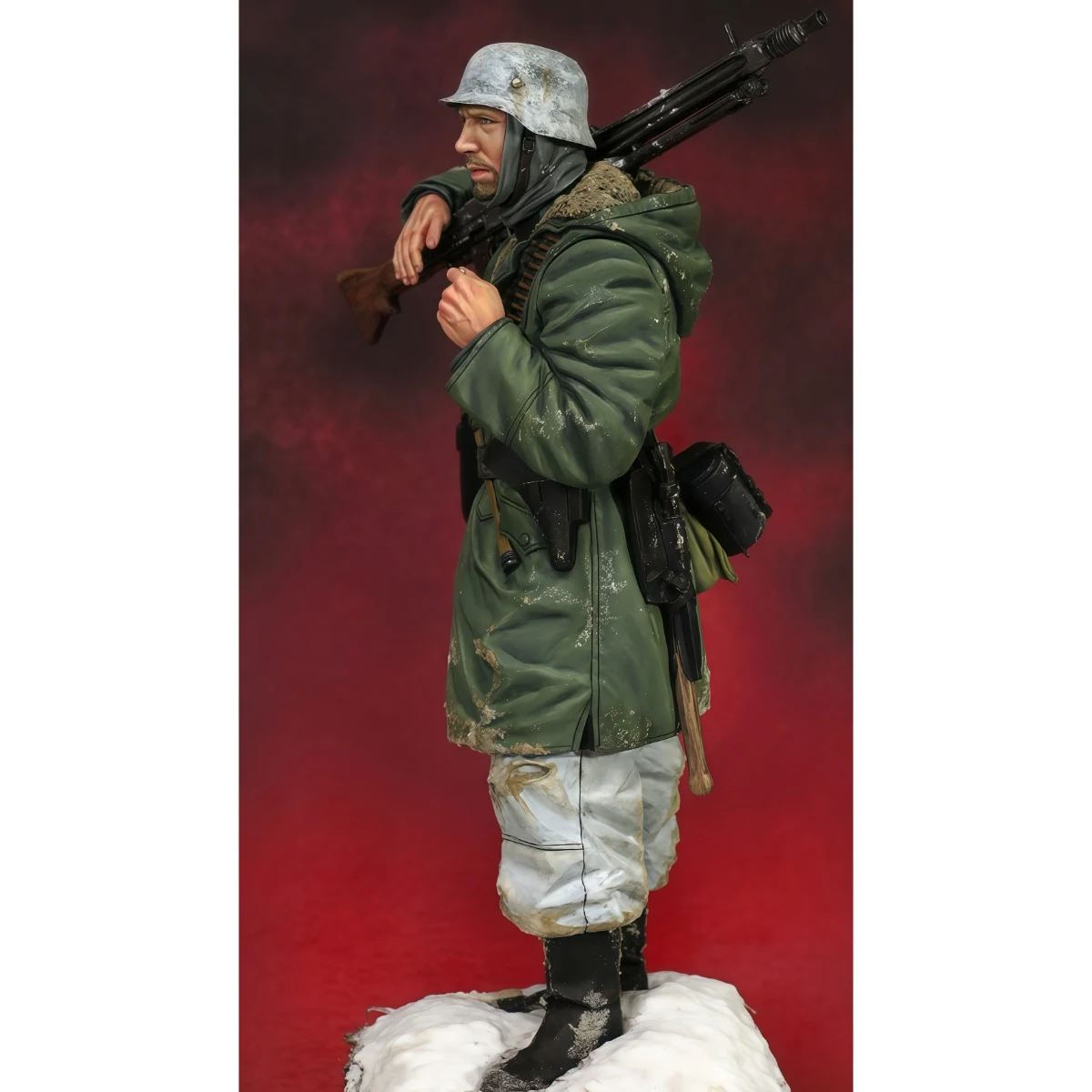 

1/16 resin unpainted model kit, military theme, WSS MG42 machine gunner unassembled and unpainted GK