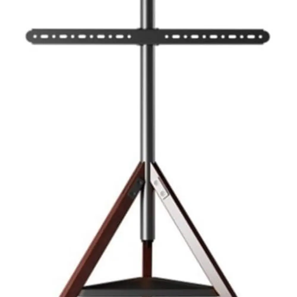 

Регулируемая поворотная подставка для телевизора для экранов 32–75 дюймов с угловым напольным креплением и деревянным подносом