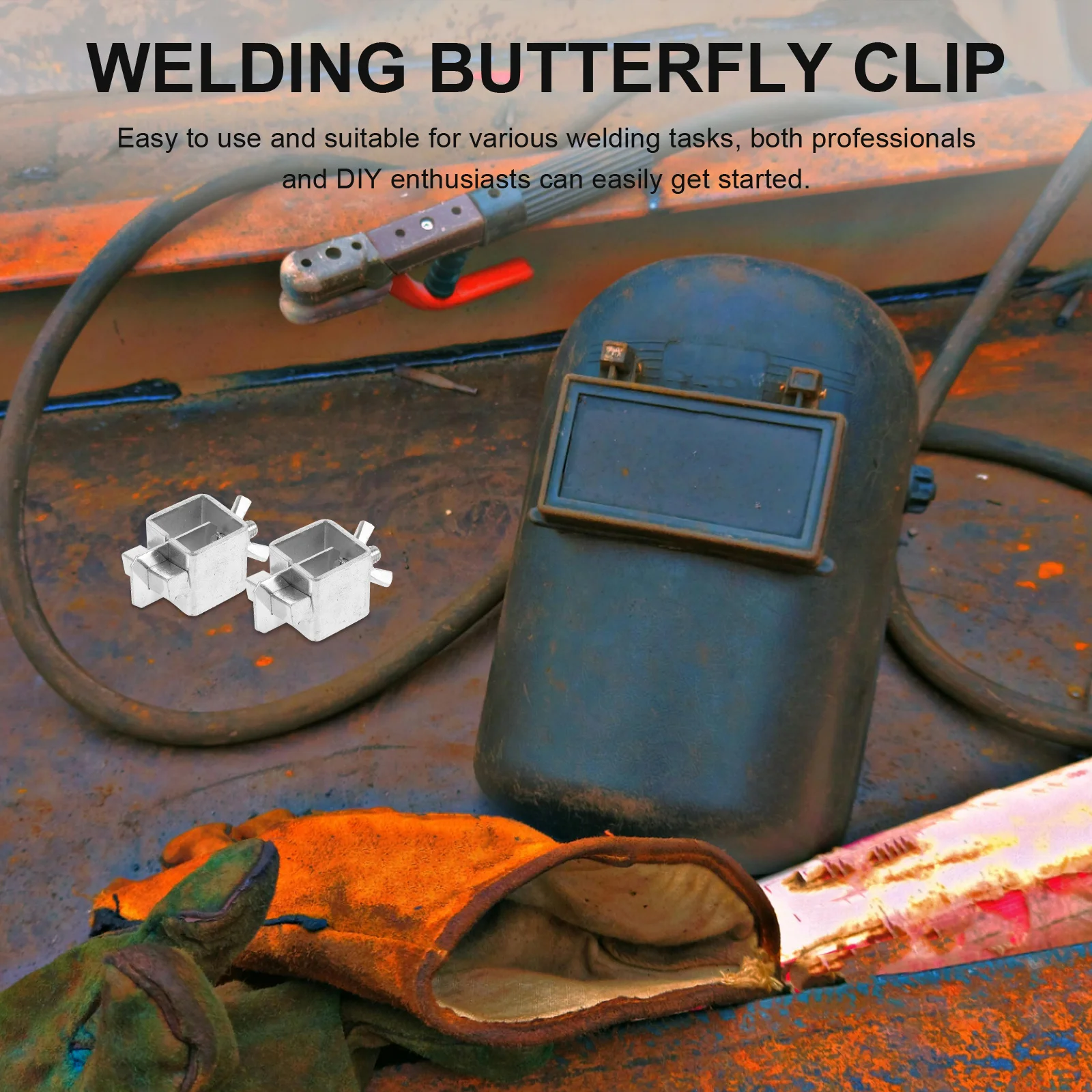 

8pcs Heavy Duty Butt Welding Practical Welder Clamp Durable Welding Rod Clamp For Auto Manufacturing Work