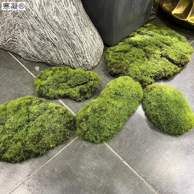 

Simulated Moss Block Flocked Moss Turf Window Display Landscaping Micro-scape Art Decoration Green Lawn