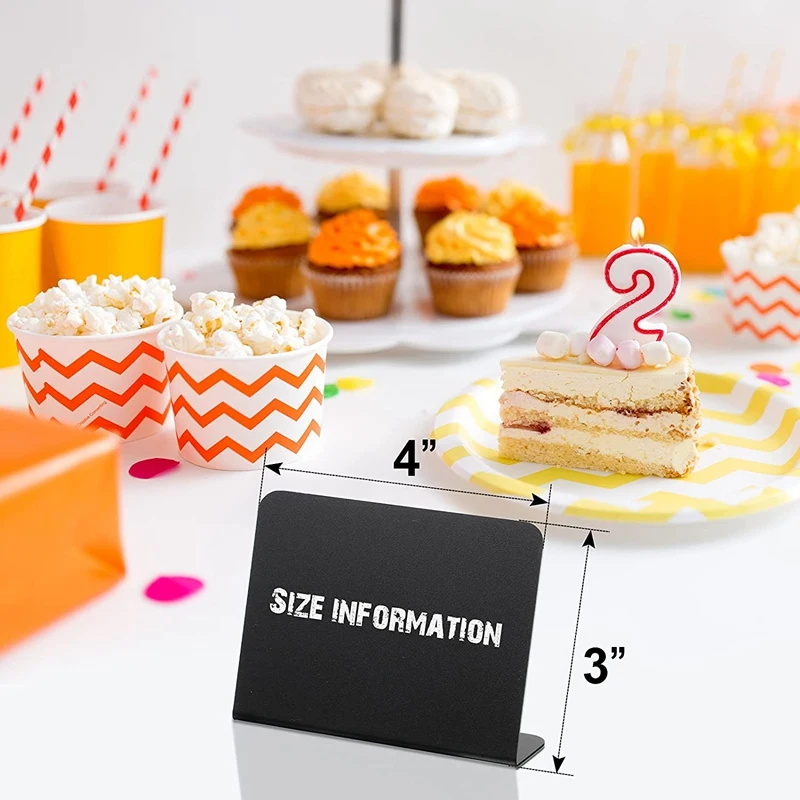 80Pcs 4 X 3 Inches Mini Chalkboard Table Tent Sign Chalkboard Buffet Tags Food Label For Party Tabletop Chalkboard Signs