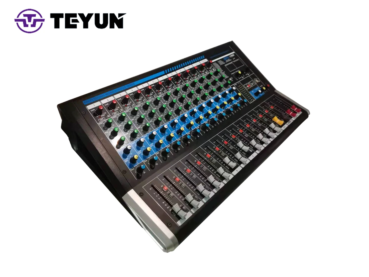 Teyun e12 misturador digital de 12 canais, placa de som, interface de áudio, novo aplicativo profissional, atacado, múltiplos efeitos sonoros, reprodução de vídeo