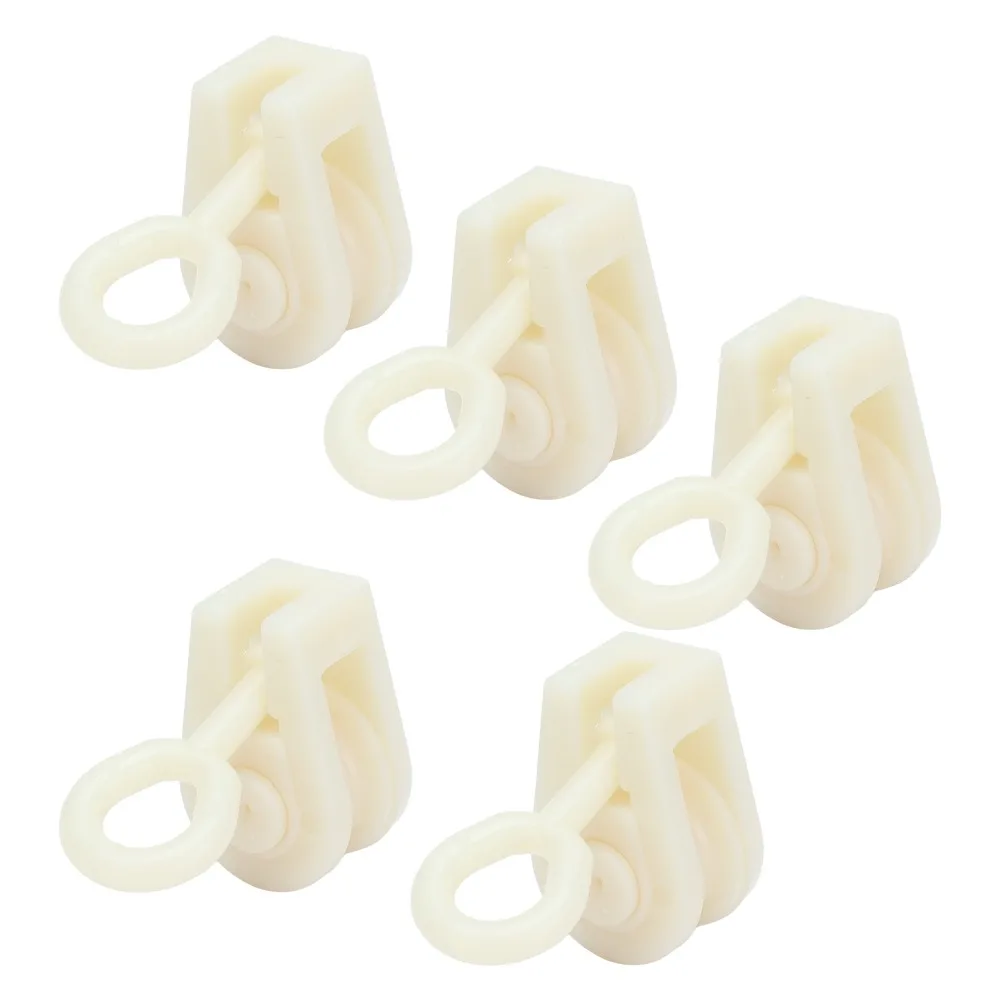 25pcs Plastic Fixed Pulley System Wear Resistant Enclosed Greenhouse Pulley Accessories High Temperature Resistant