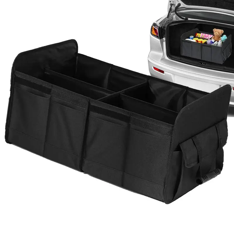 Trunk Organizer Compact Car Trunk Organizer Trunk Storage Box For Any Car SUV Truck Car Organizers Car Accessories